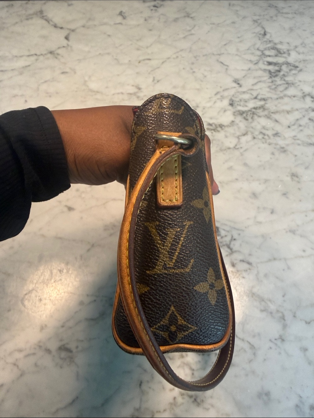 Louis Vuitton Monogram Mini Shoulder Bag in Brown and Gold - Picture 5 of 8